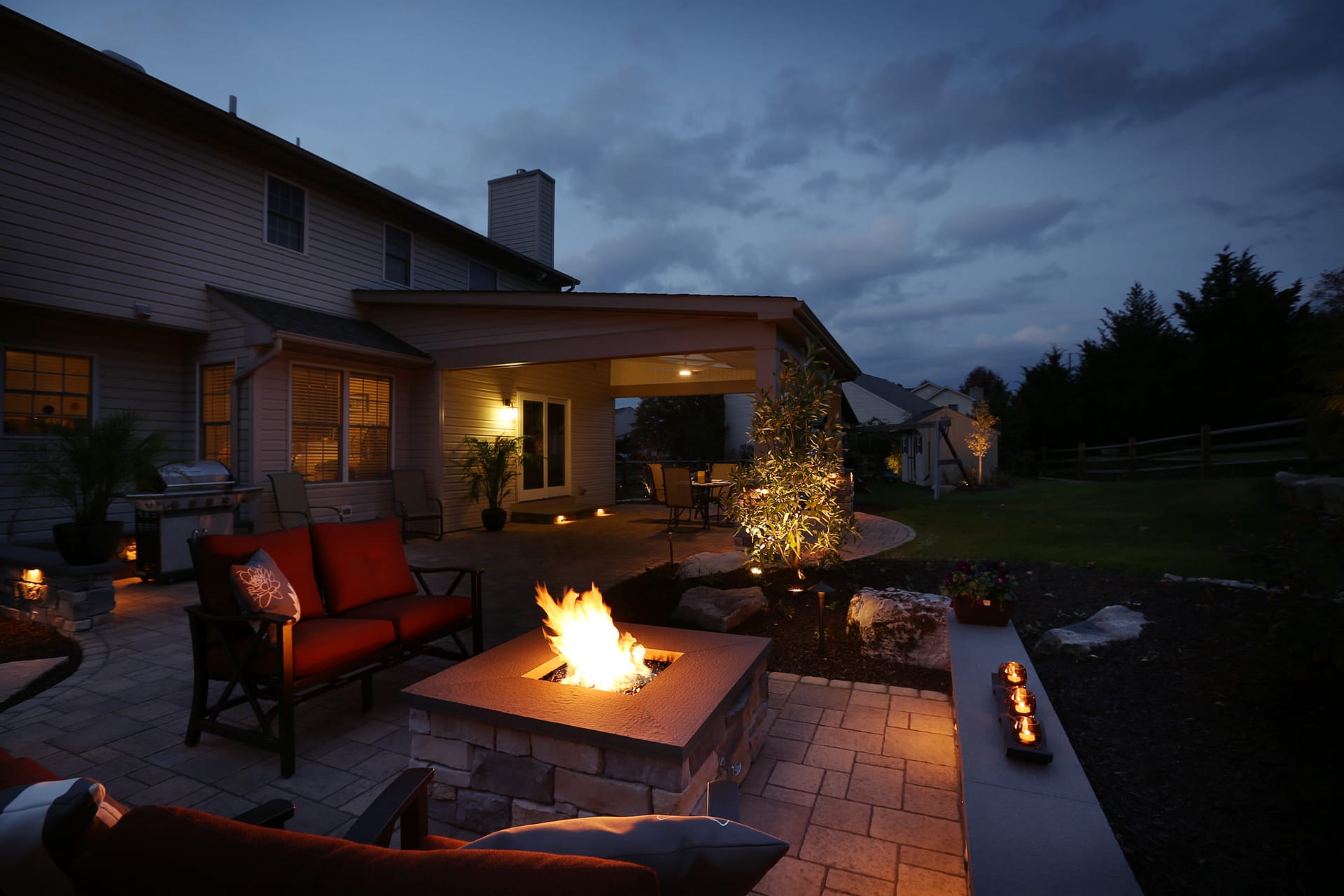 Can you picture your family gathering around this fire after the sun sets?