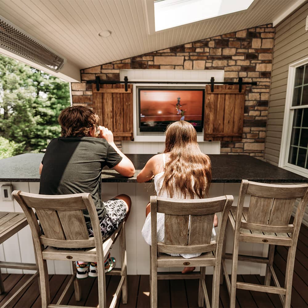 When surrounded by nature and your new outdoor living space, the only argument you’ll hear from your kids is if the runner was out or safe!