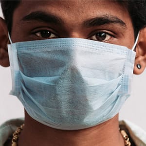 man in face mask