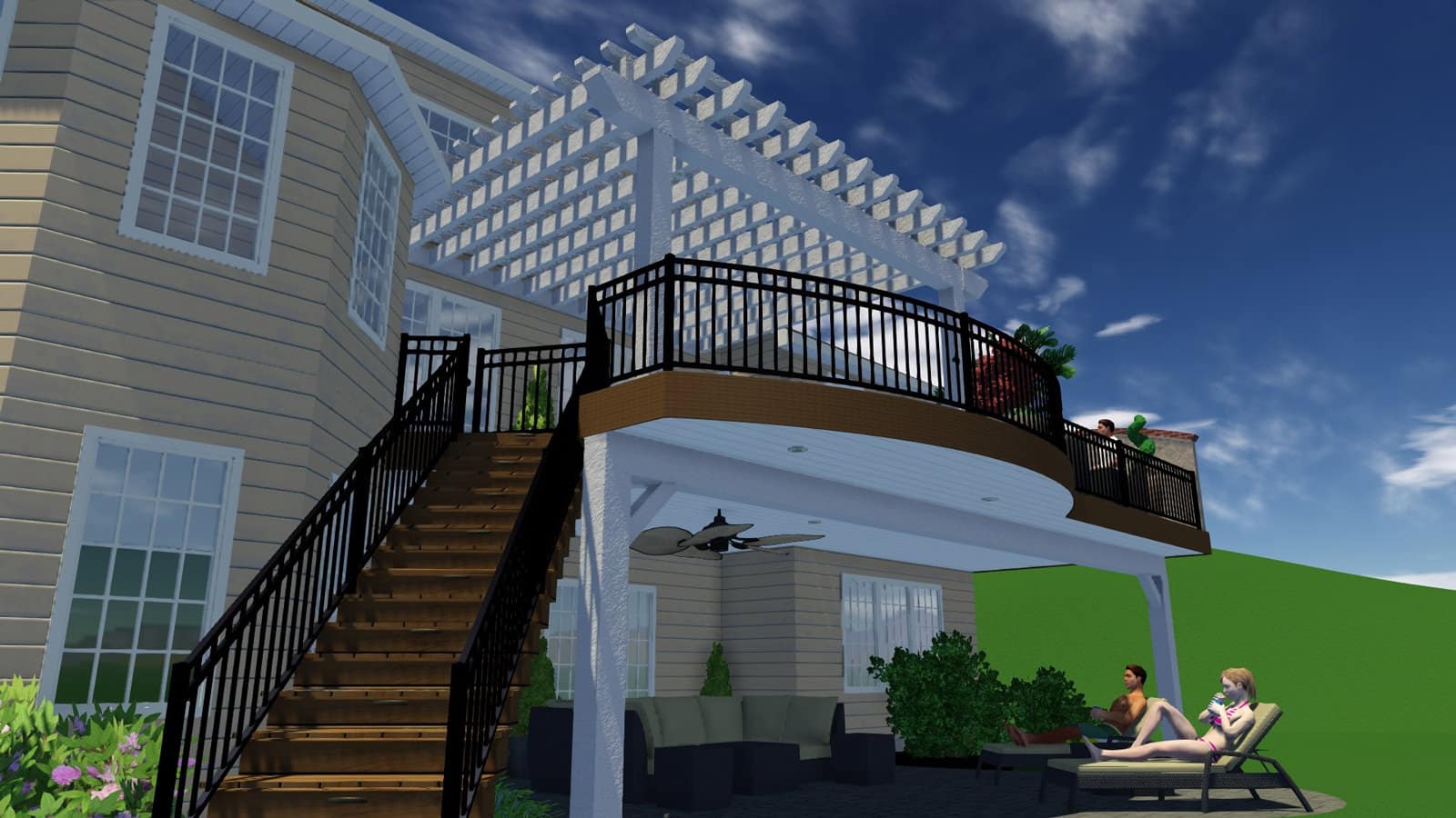 Our 3D design was super helpful for the clients to realize the true potential for their under deck patio space!