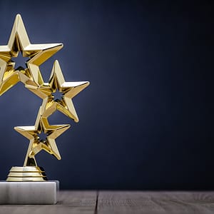 trophy with three stars