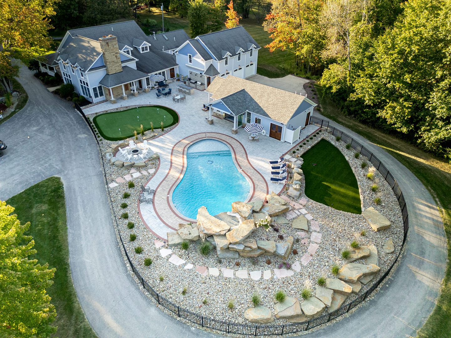 Outdoor Living Space with a Pool