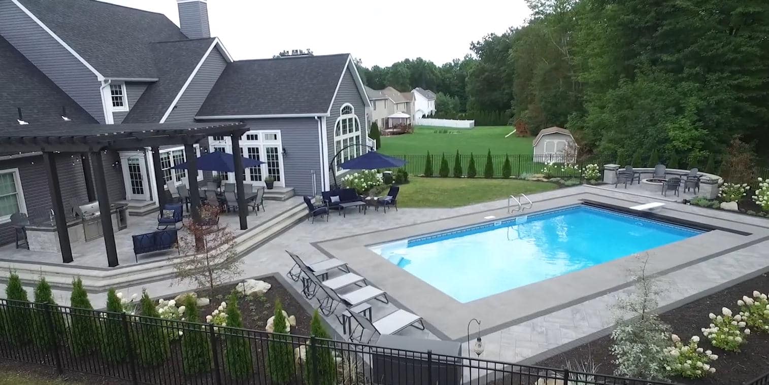 Outdoor Living Space With Pool