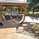 Stamped concrete patio project