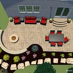 Patio design for a backyard