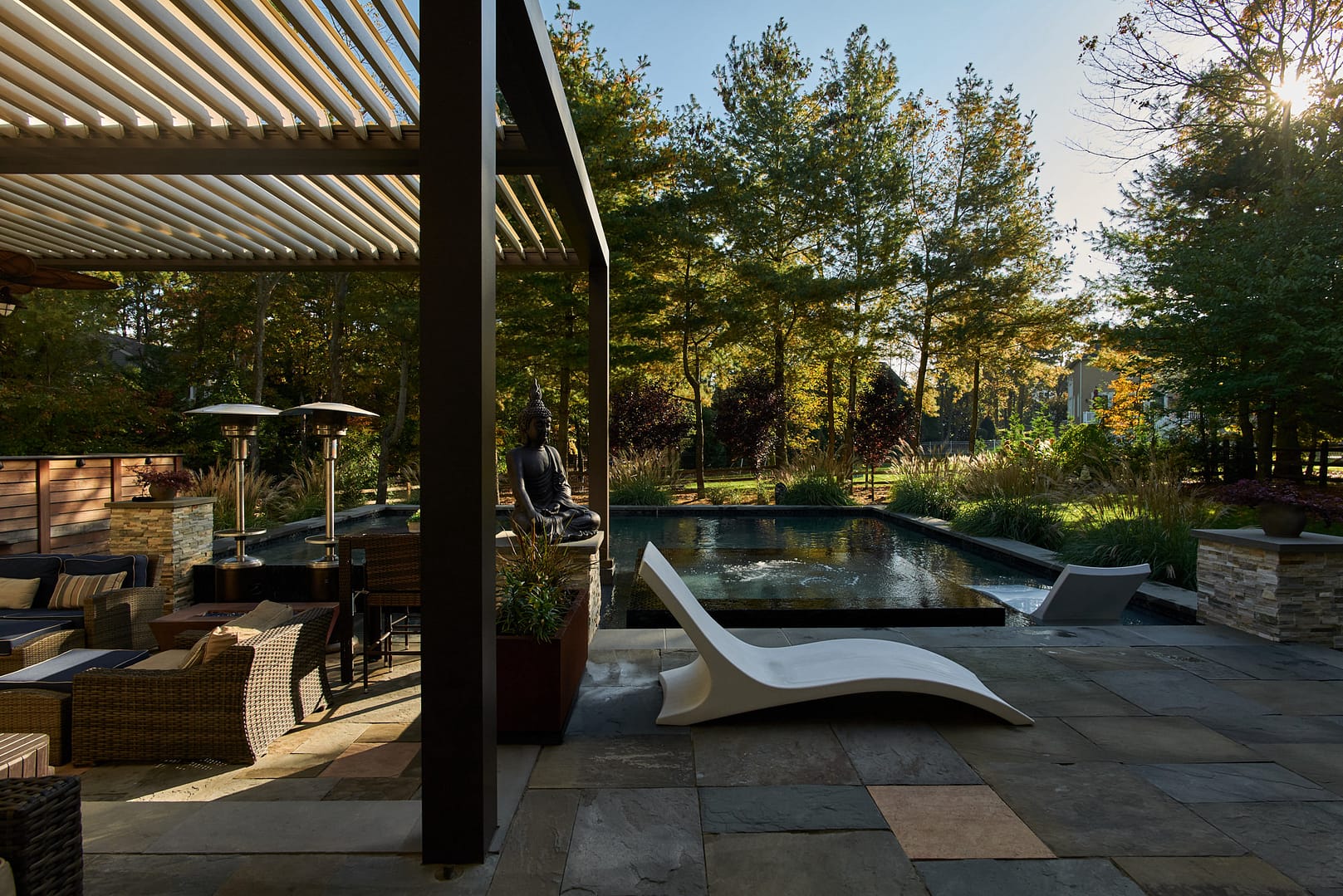 Voorhees, NJ Backyard Outdoor Living Pool