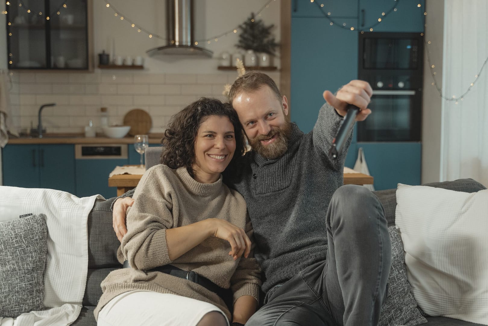 Couple watching TV