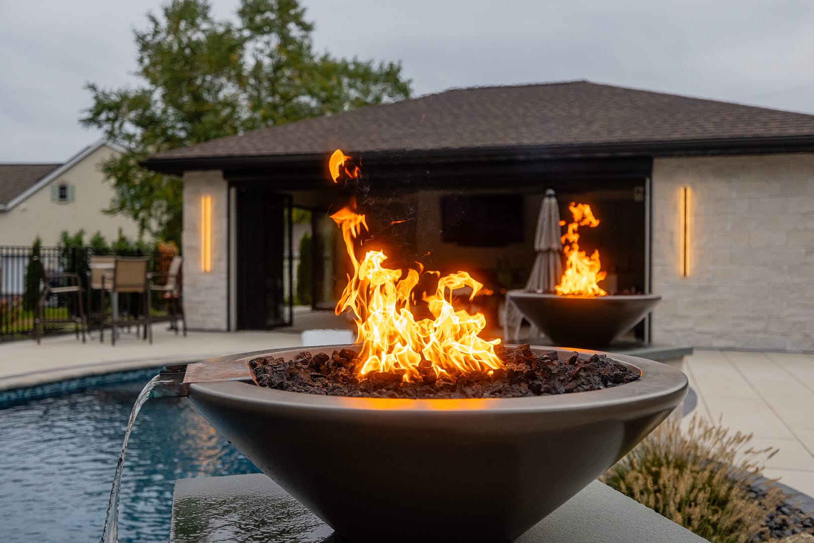 Fire Feature Installation Emmaus Poolside Resort
