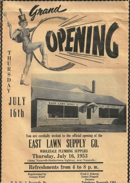 Historic East Lawn Supply Advertisement