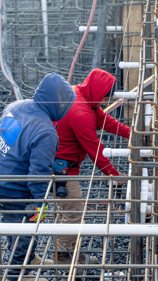 The rebar grid serves as the first layer of strength in our ultra-luxury shotcrete pools.