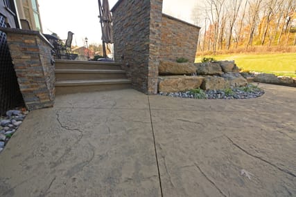 Stamped Concrete Patios & Sitting Walls In The Lehigh Valley