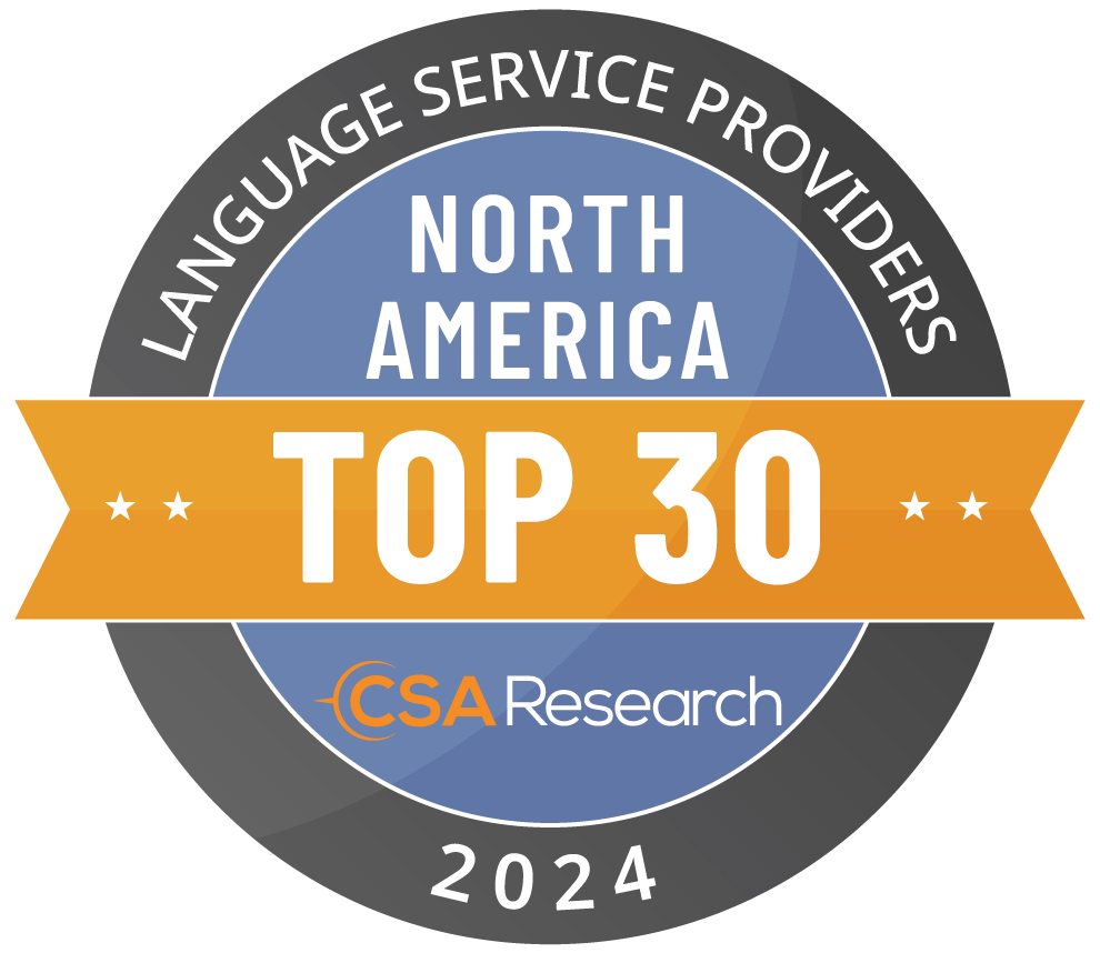 CSA Research Top 30 North America Language Service Providers